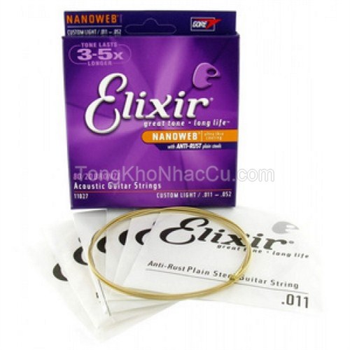 Dây Đàn Guitar Acoustic Elixir Nanoweb chống han gỉ